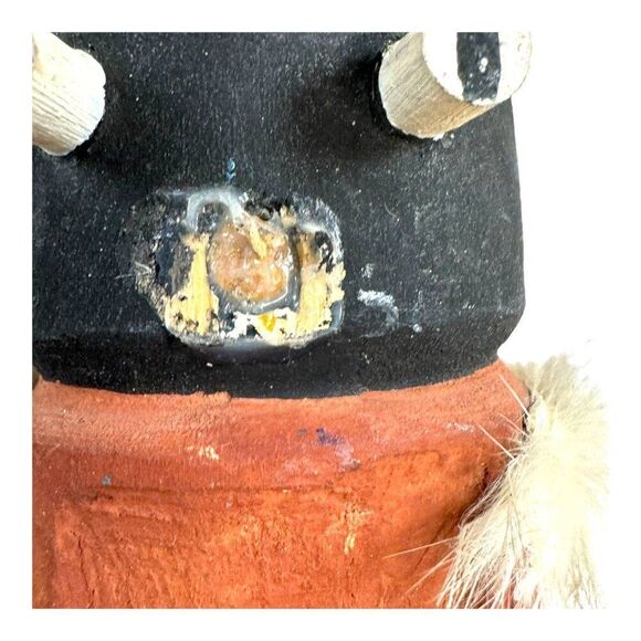 Hand-Carved Route 66 Je Ogy Ogre Kachina Doll VTG Fur & Hand-Painted READ - Picture 8 of 8